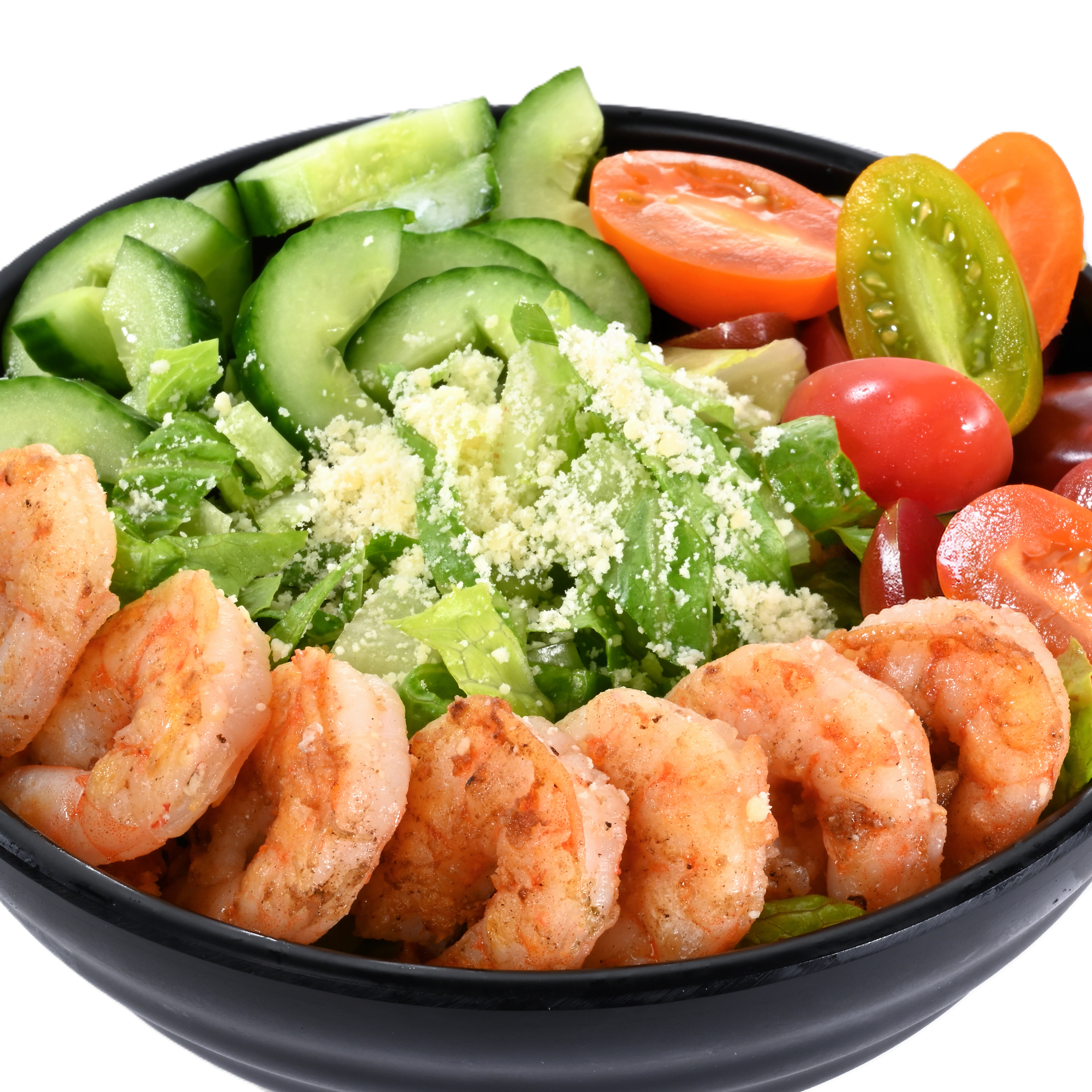 Garlic Rosemary Shrimp Garden Salad