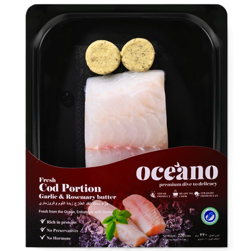 Fresh COD With Garlic And Rosemary Butter