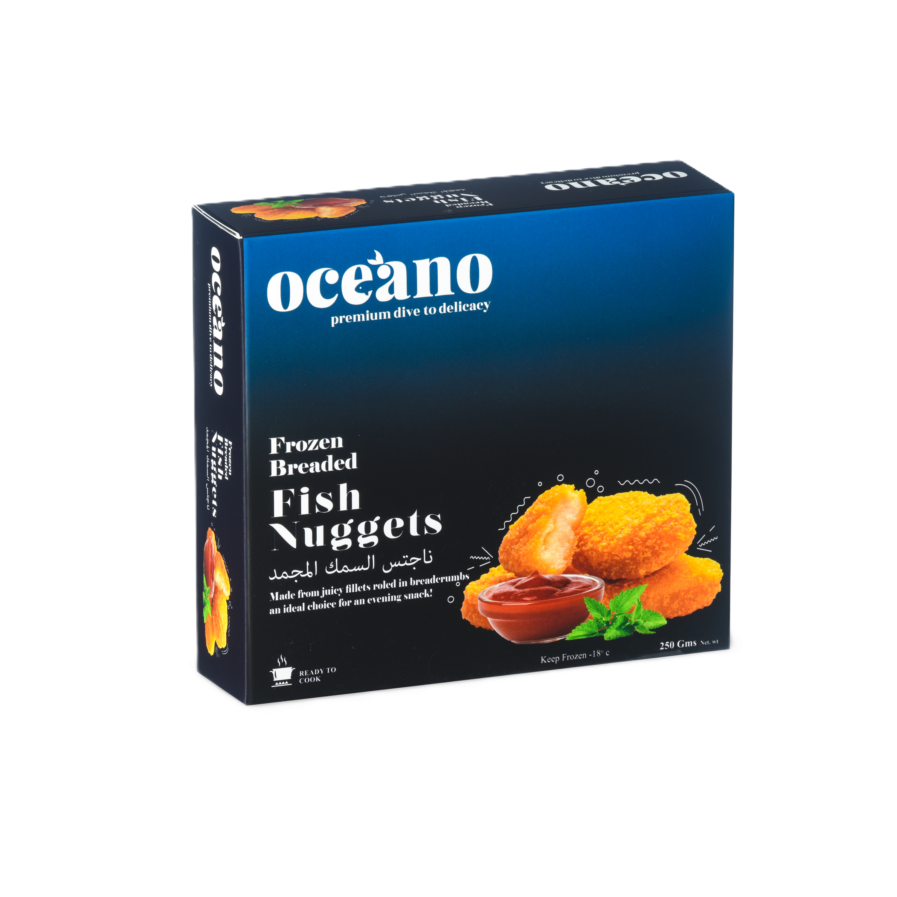 Frozen Breaded Fish Nuggets - 250 Gms