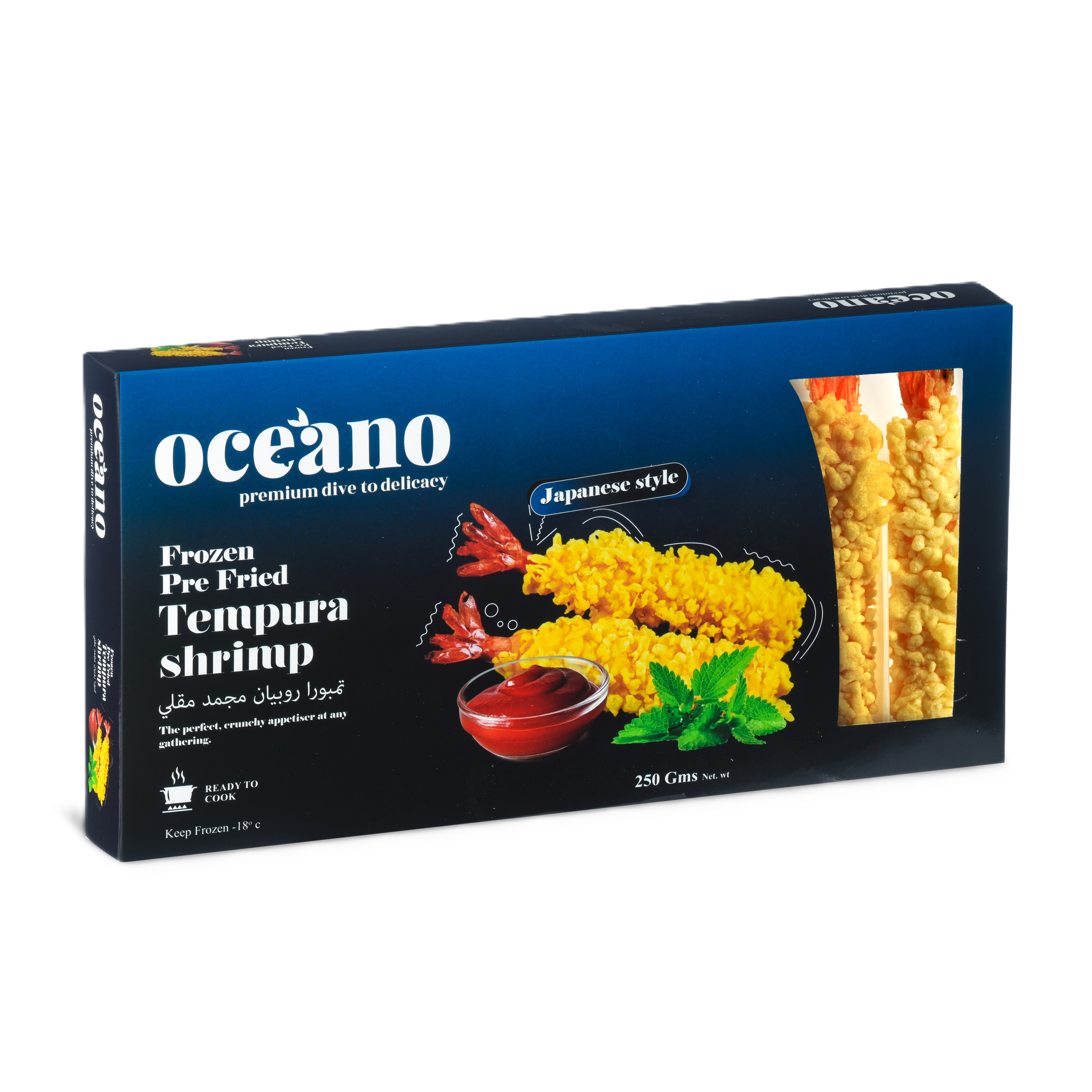 Frozen Pre - Fried Tempura Shrimps - 250 Gms
